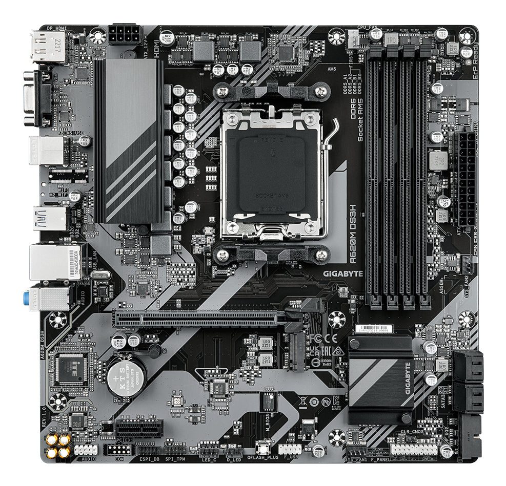 Gigabyte A620M DS3H AM5 Micro-ATX Motherboard DDR5 M.2