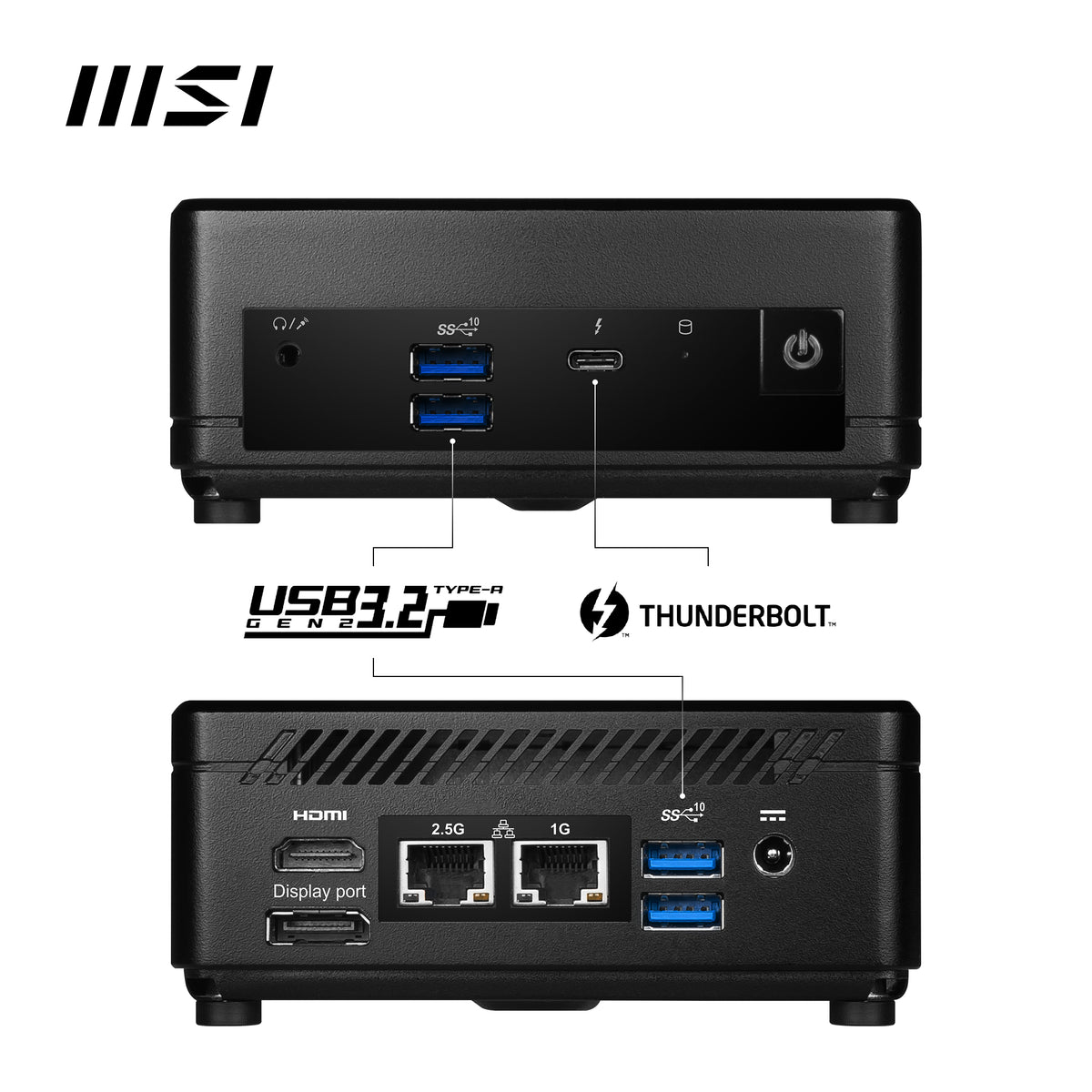 MSI Cubi 5 12M Barebone Mini PC - Intel Core i7-1255U