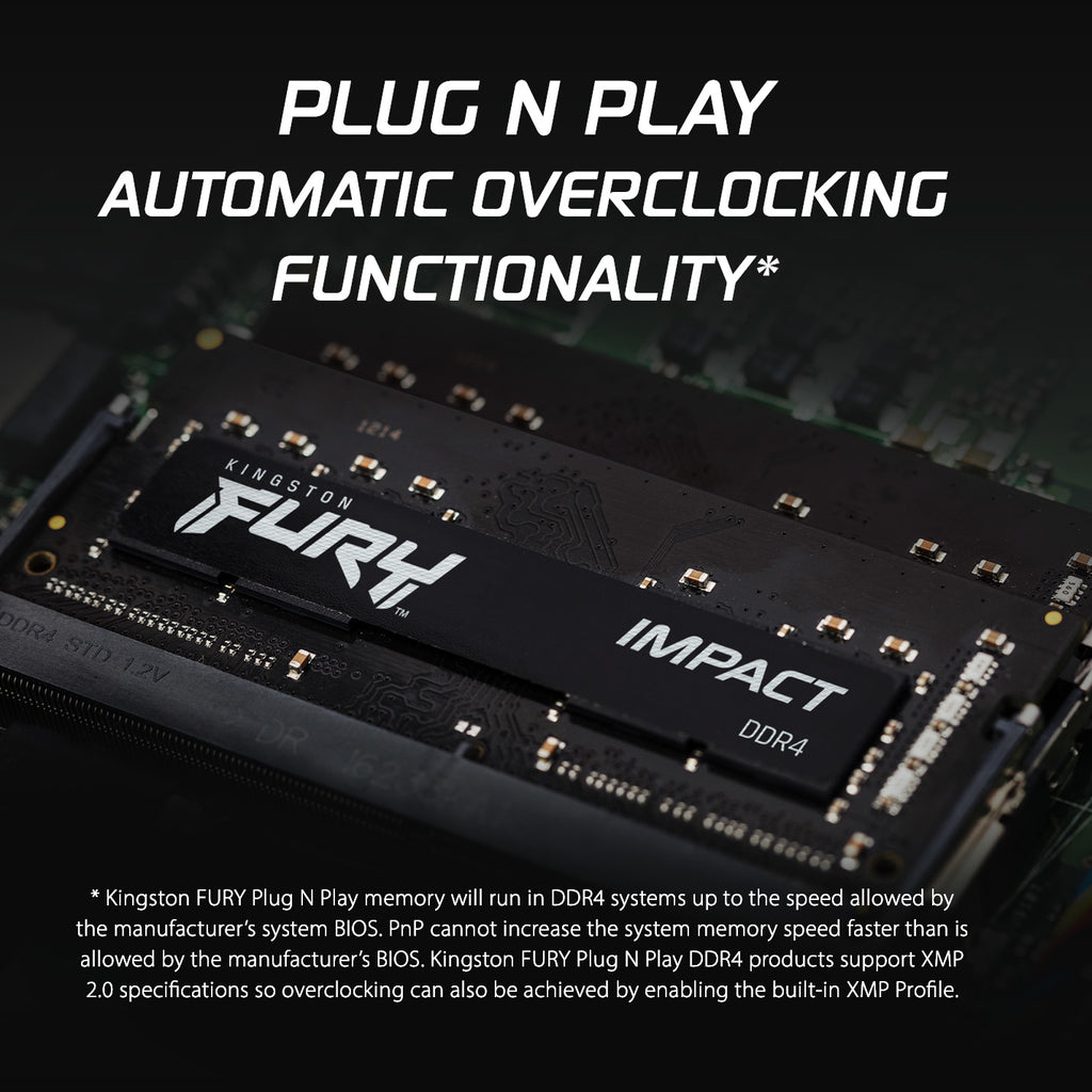 Kingston FURY Impact 16GB DDR4 3200MT/s CL20 SODIMM KF432S20IB/16