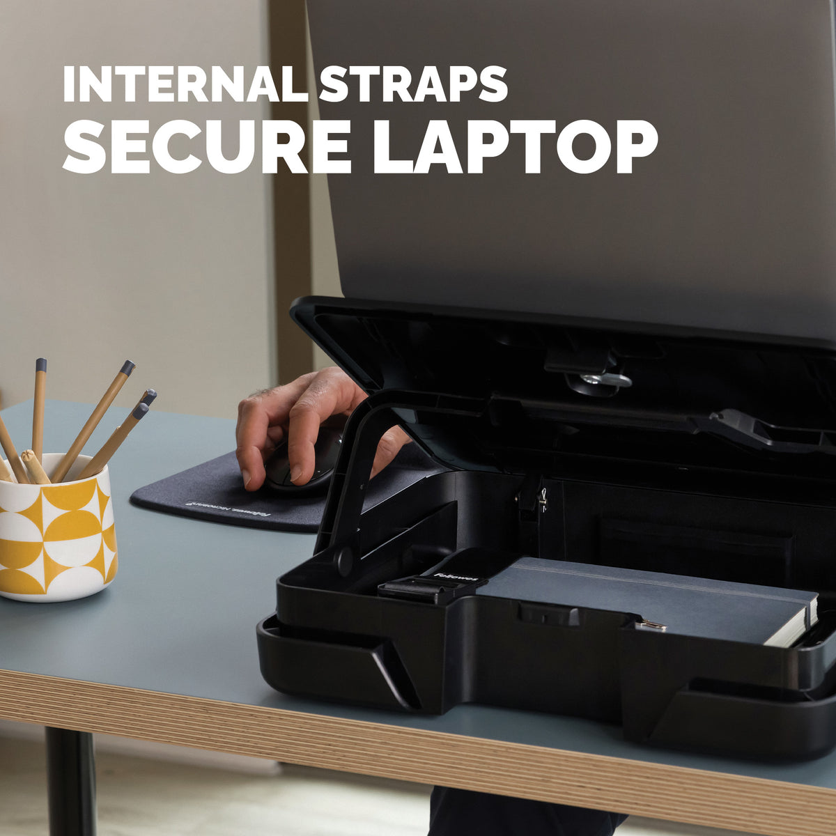 Fellowes Breyta Laptop Stand Carry Case Black - 14" 2-in-1