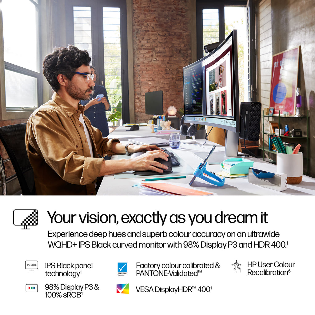 HP 738pu Series 7 Pro 38" Curved WQHD+ Thunderbolt 4 Monitor