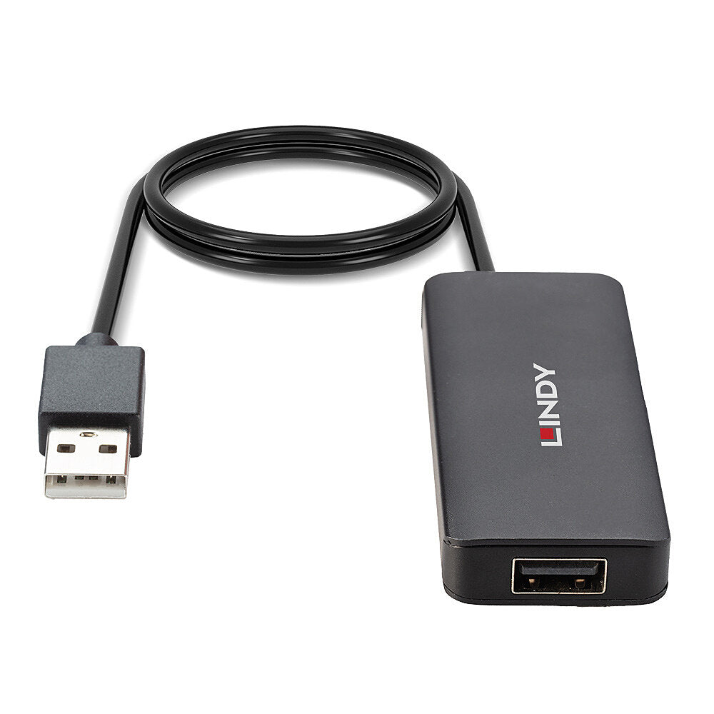 LINDY 42986 4 Port USB 2.0 Hub - 480Mbps, Bus-Powered