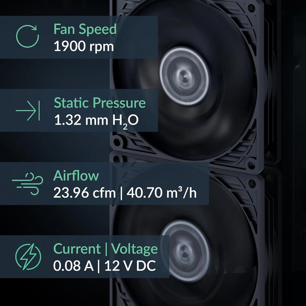 Arctic P9 Silent 92 mm | 1900 rpm | Low-Noise 3-Pin Case Fan (Black) - ACFAN00297A