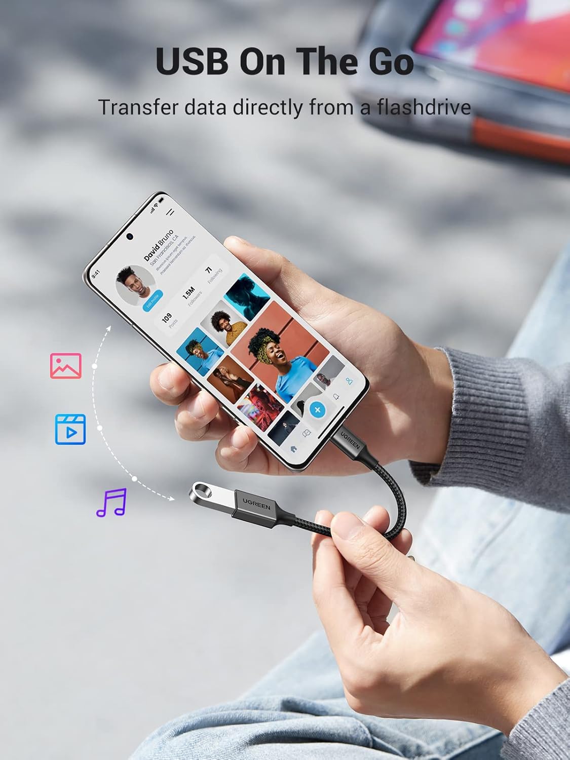 UGREEN USB-C to USB 3.0 OTG Adapter - Data Cable