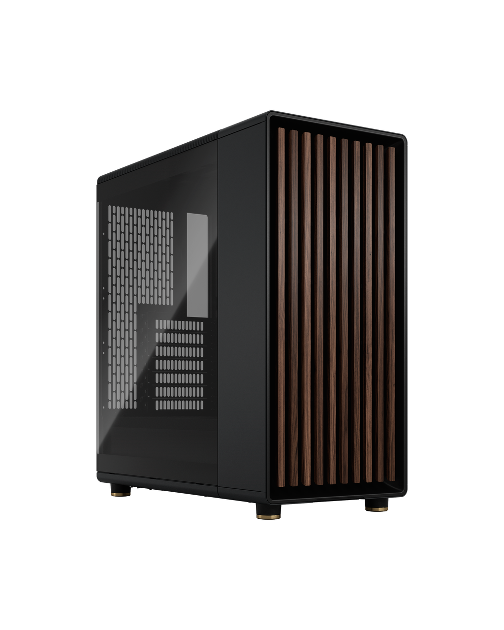 Fractal Design North Mid Tower Case - Charcoal Black, Walnut, Dark TG