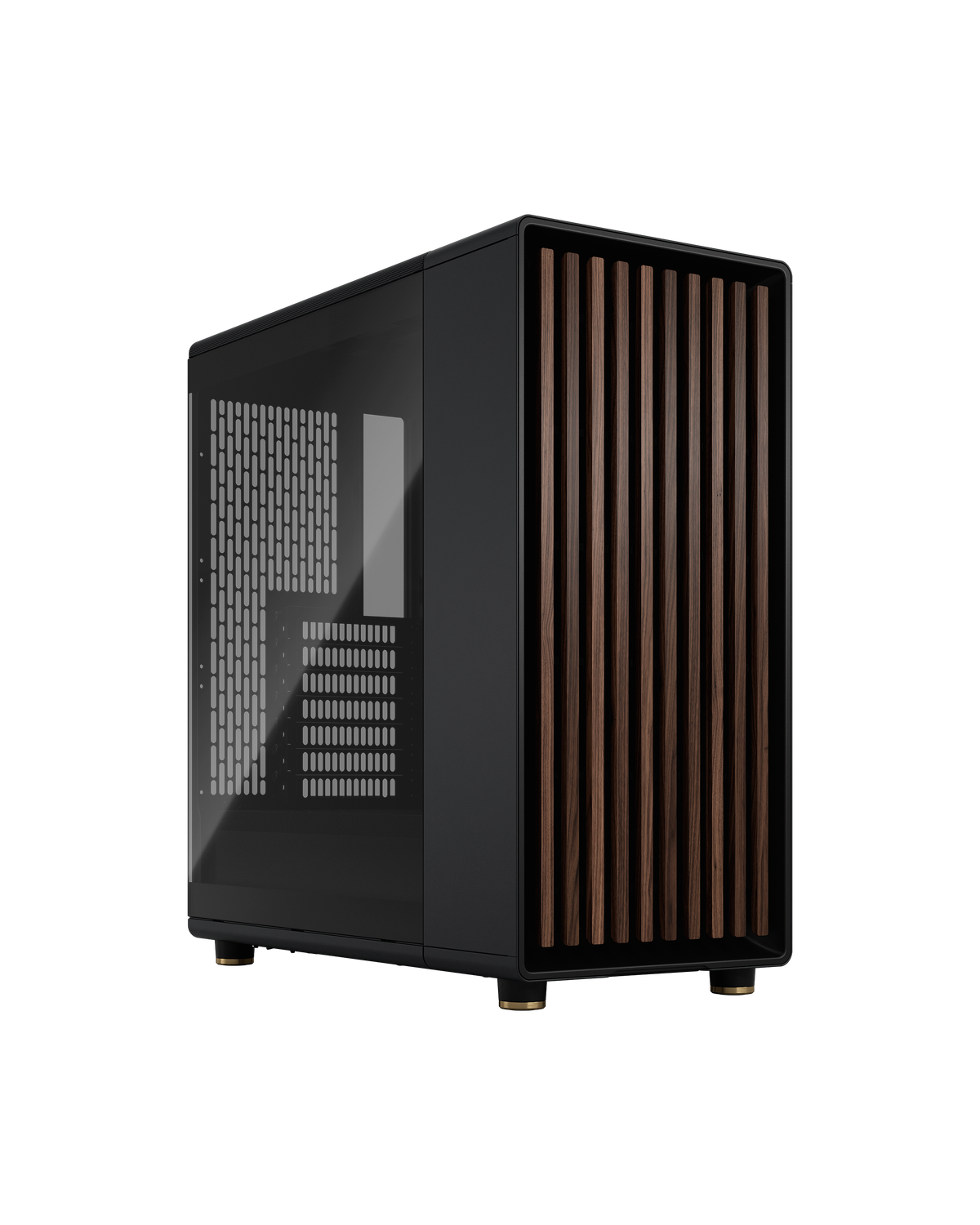 Fractal Design North Mid Tower Case - Charcoal Black, Walnut, Dark TG