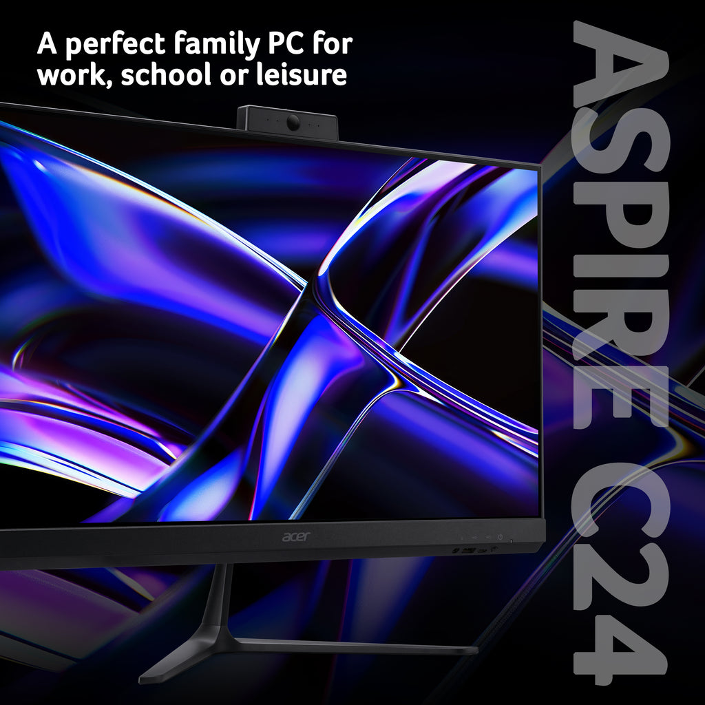 Acer Aspire C24-B Ryzen AI 5 340 16GB 1TB SSD Black AIO