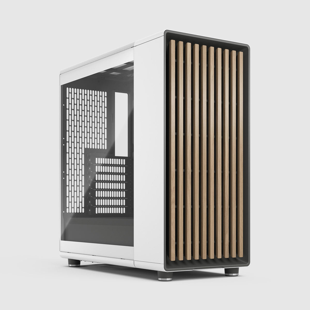 Fractal Design North Chalk White TG Clear ATX Mid Tower Case