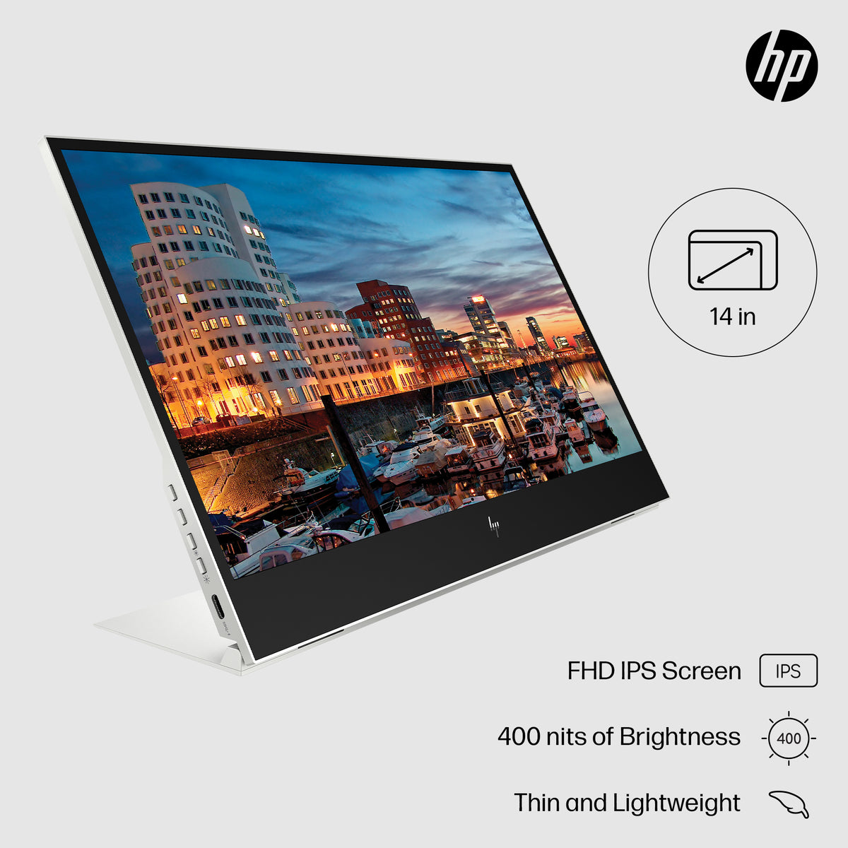 HP E14 G4 Portable Monitor 14" FHD IPS USB-C 400 nits