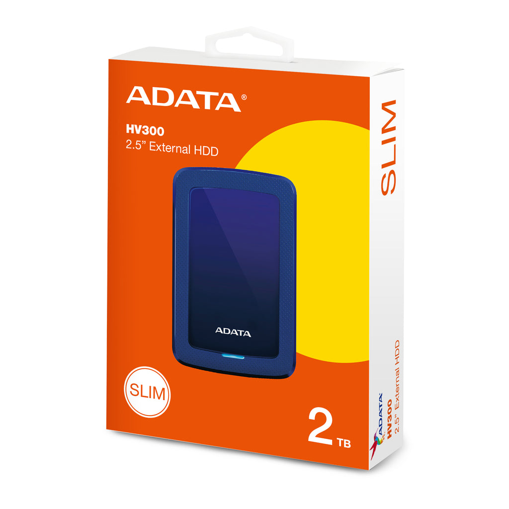 ADATA HV300 2TB Blue USB 3.1 Portable External Hard Drive