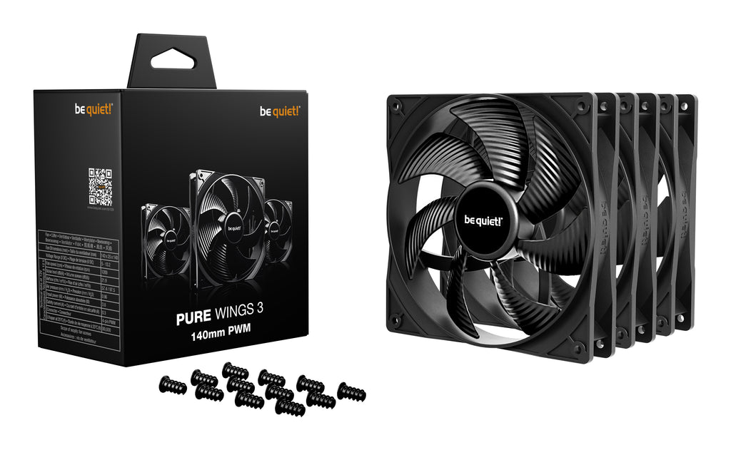 be quiet! Pure Wings 3 140mm PWM Triple Pack Black - BL139