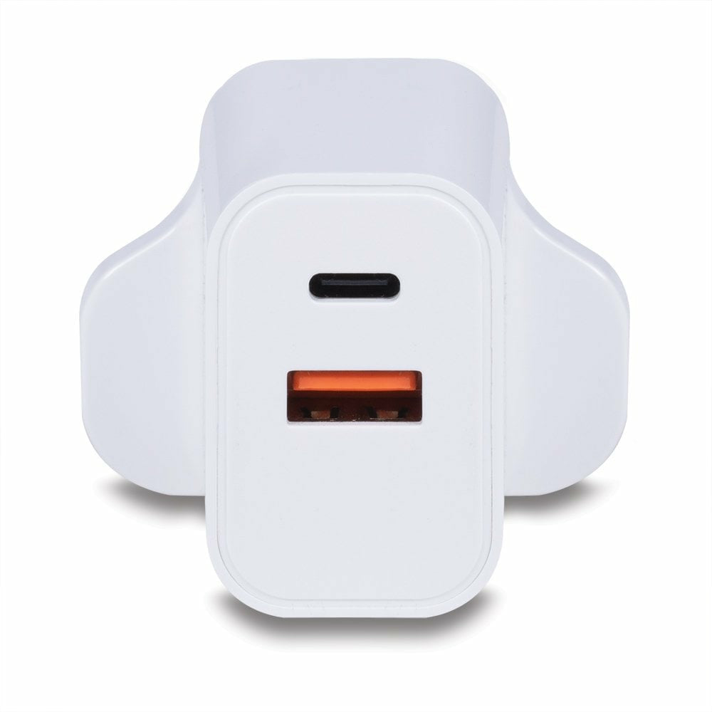 LINDY 73425 30W USB-A & USB-C Charger UK Plug PD 3.0