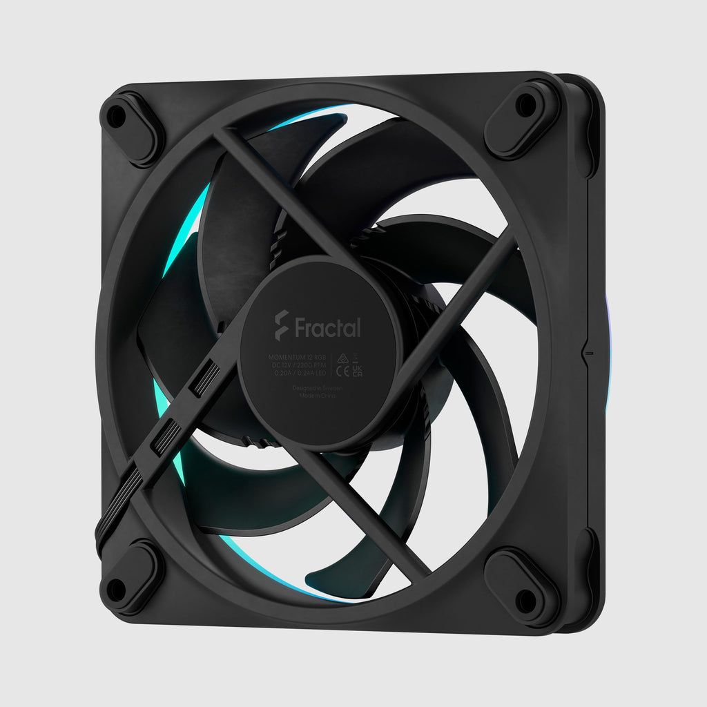 Fractal Design Momentum 12 RGB 120mm ARGB PWM Fan - Black