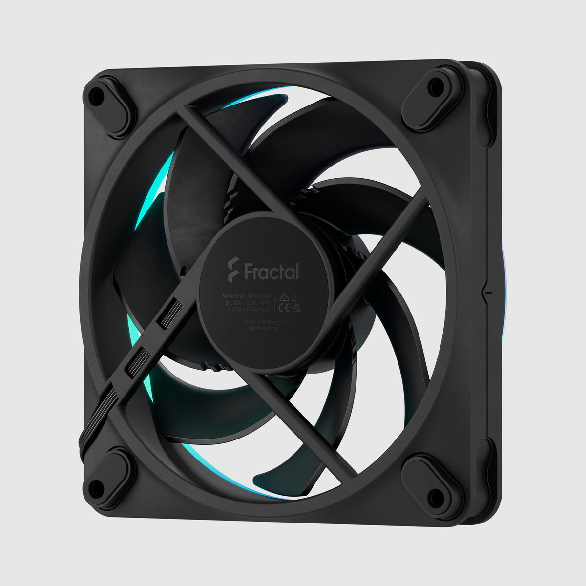 Fractal Design Momentum 12 RGB 120mm ARGB PWM Fan - Black