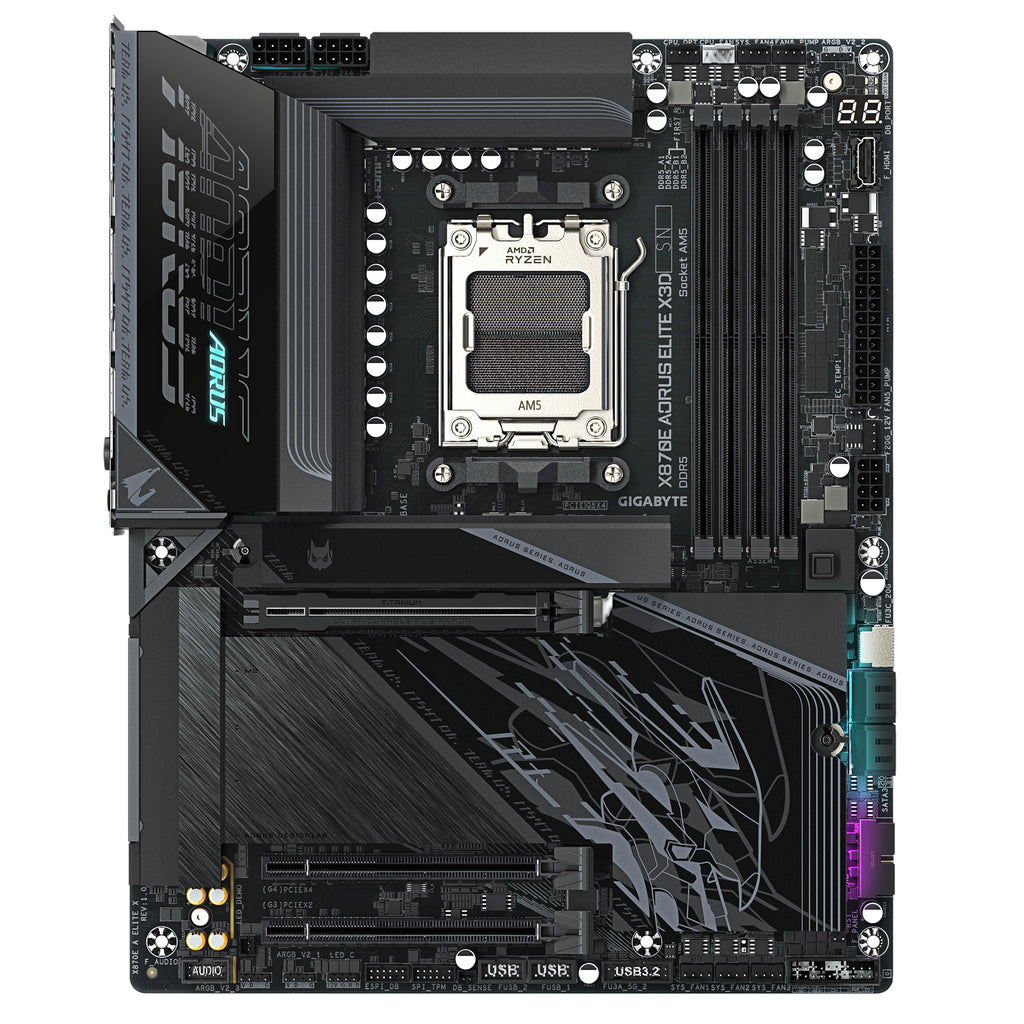 Gigabyte X870E AORUS Elite X3D AM5 ATX Motherboard Wi-Fi 7
