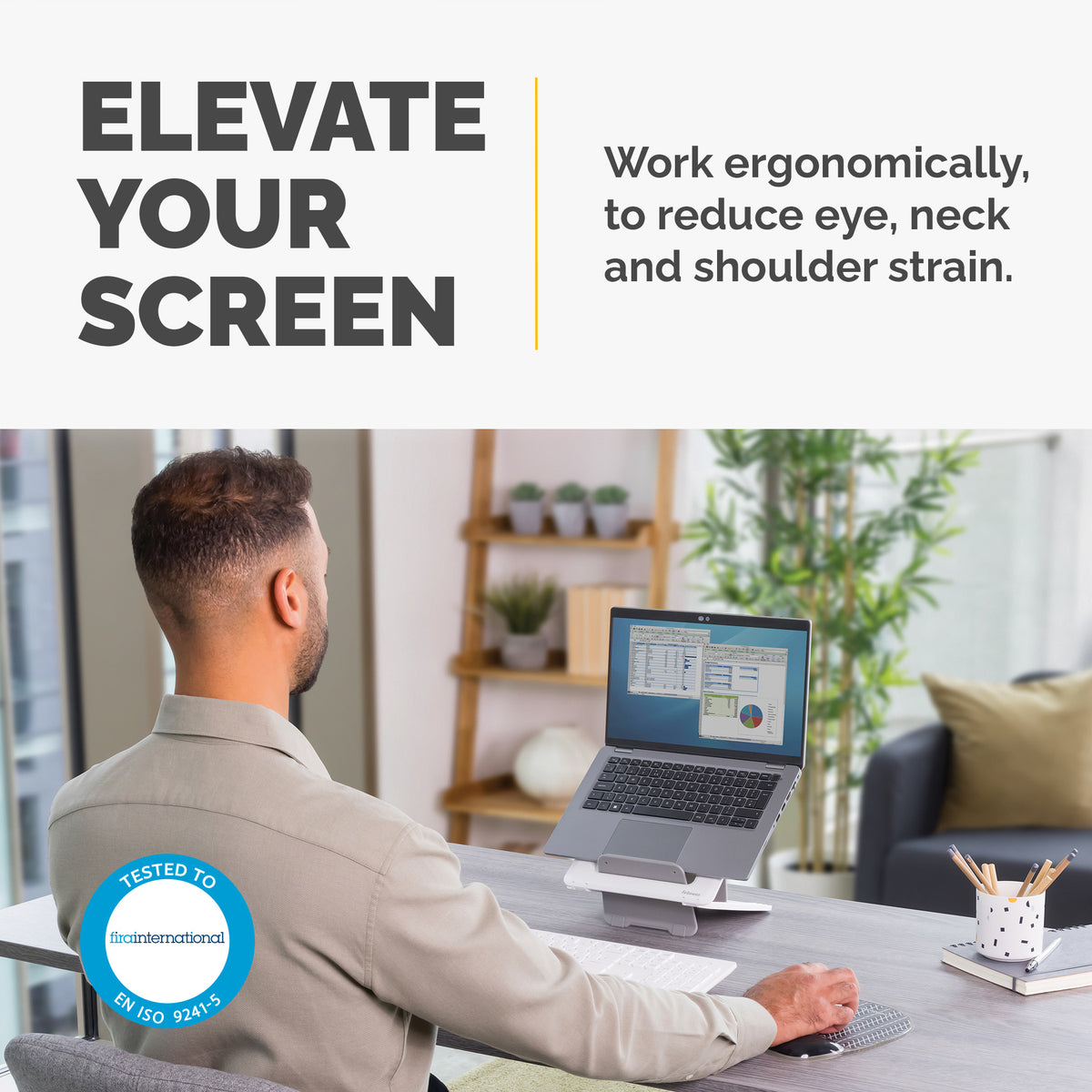 Fellowes Breyta Laptop Stand White - 12 Height Settings