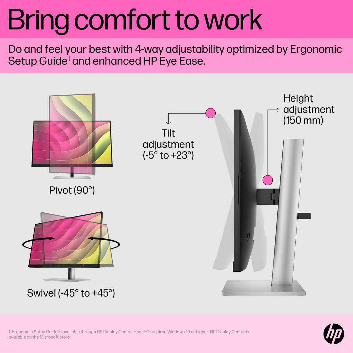HP E24t G5 23.8" FHD Touchscreen IPS Monitor - 75Hz
