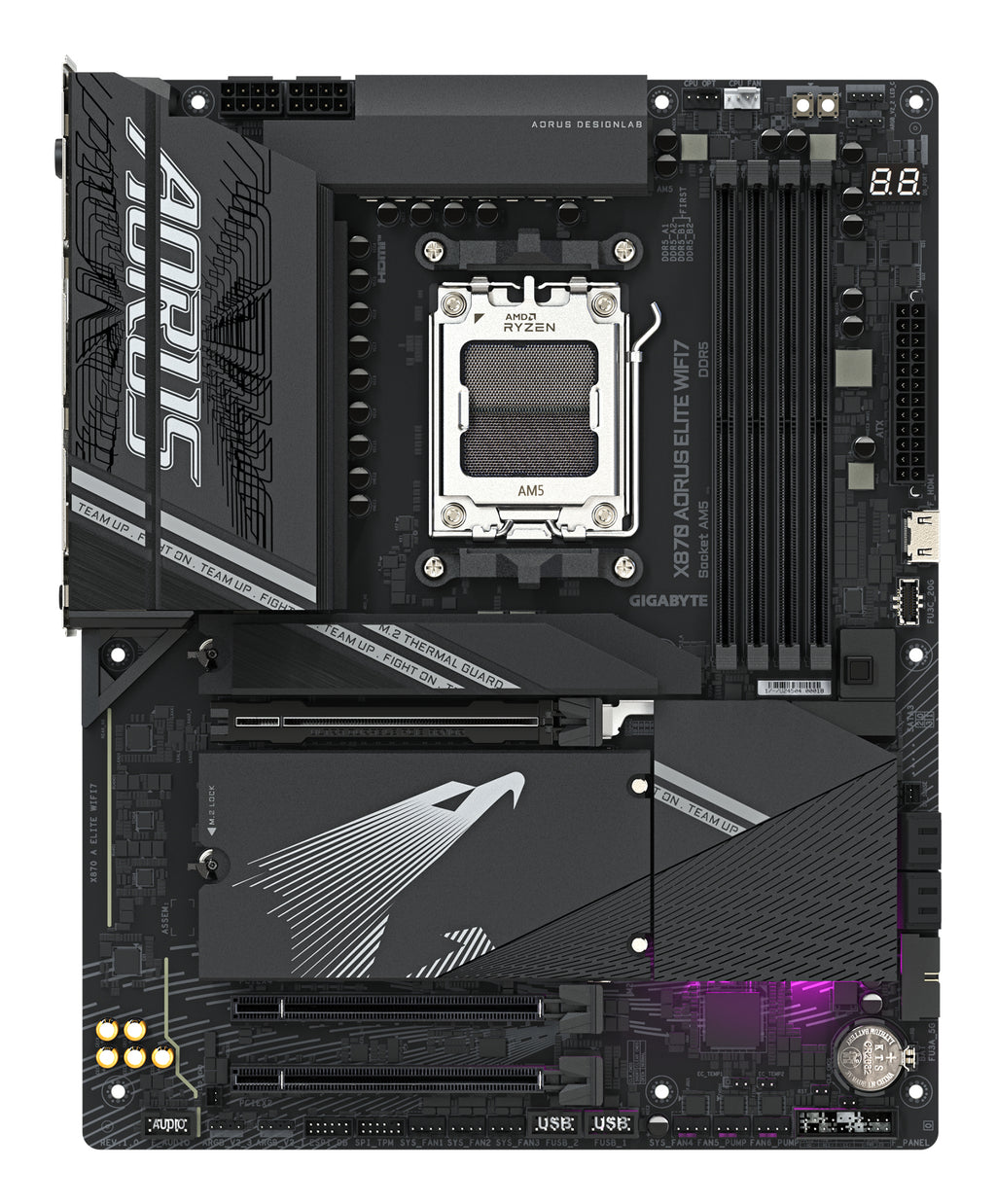 Gigabyte X870 AORUS ELITE WIFI7 AM5 ATX Motherboard Wi-Fi 7