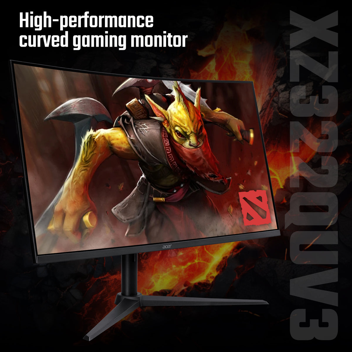 Acer Nitro XZ322QU V3 31.5 QHD 180Hz Curved Gaming Monitor