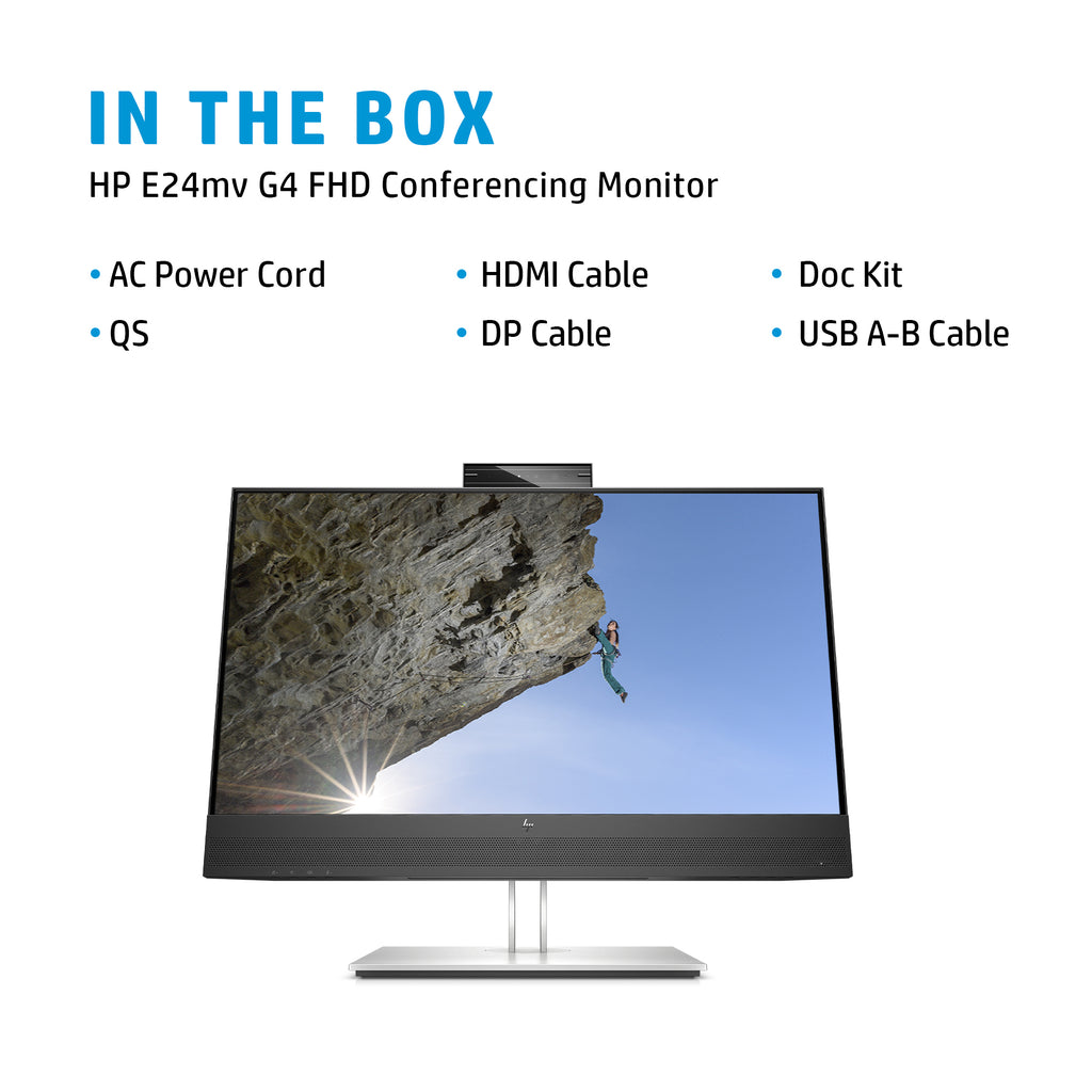HP E24mv G4 FHD Conferencing Monitor 23.8" 1080p IPS