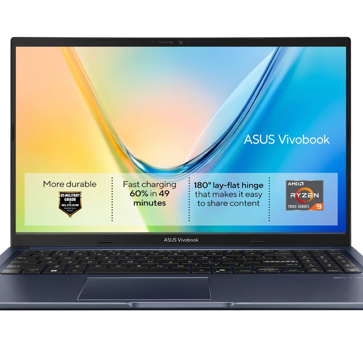 ASUS M1502XA-BQ003W AMD Ryzen™ 7 7840HS Laptop 39.6 cm (15.6") Full HD 8 GB DDR5-SDRAM 512 GB SSD Wi-Fi 6 (802.11ax) Windows 11 Home Blue