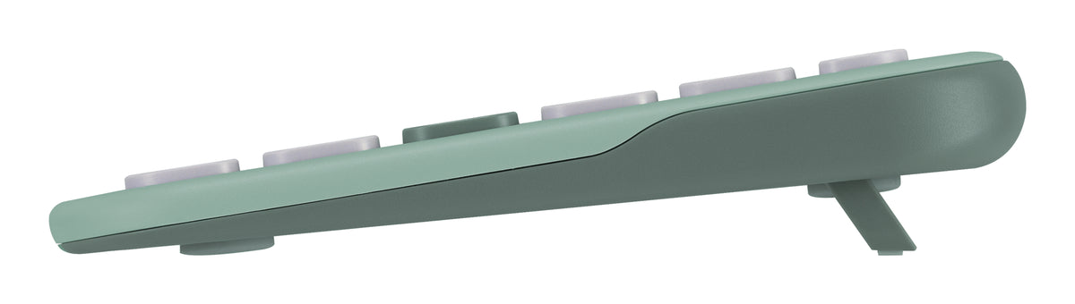 ASUS Marshmallow Keyboard KW100 Green Tea Latte, side with kickstand