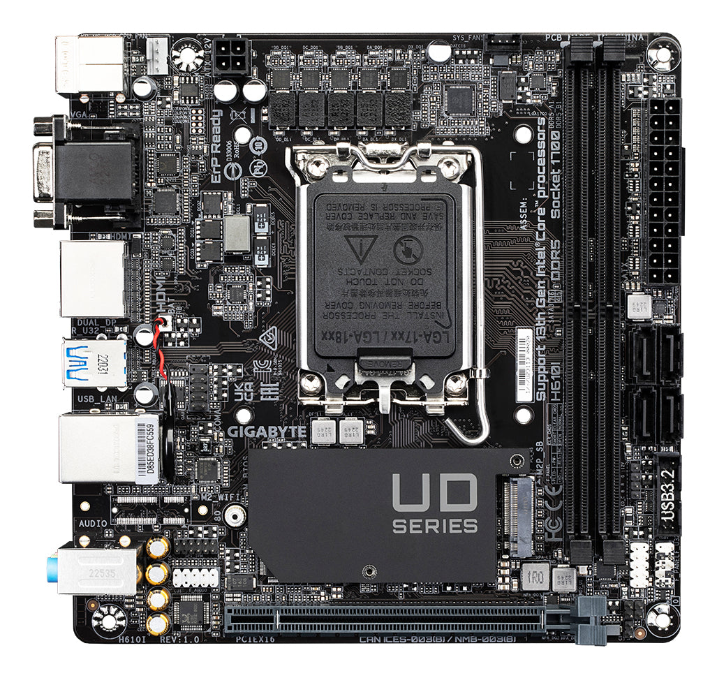 Gigabyte H610I LGA 1700 Mini-ITX DDR5 Motherboard - H610