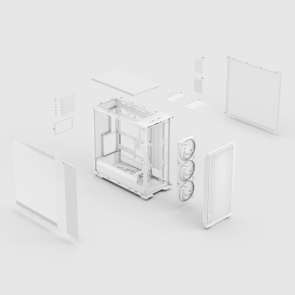 Fractal Design Epoch XL White RGB PC Case - ATX, 3x140mm