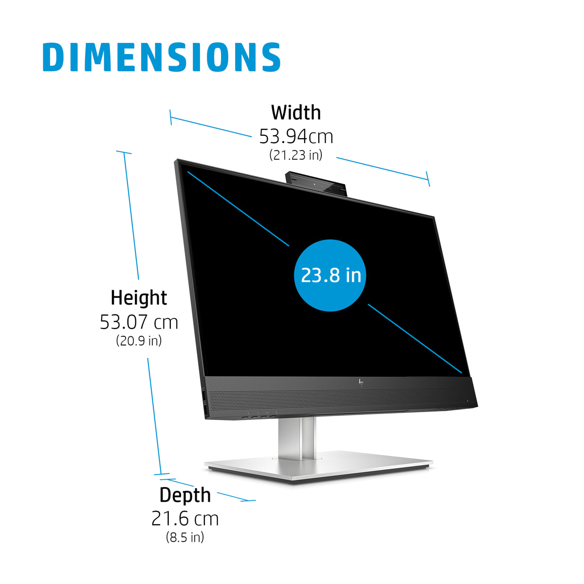 HP E24mv G4 FHD Conferencing Monitor 23.8" 1080p IPS