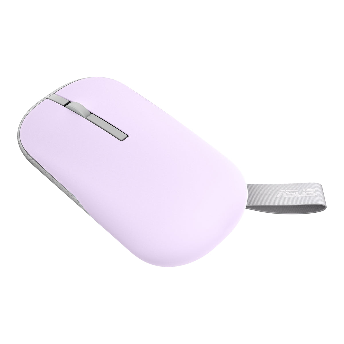 ASUS Marshmallow Mouse MD100 Lilac Mist Purple, angled