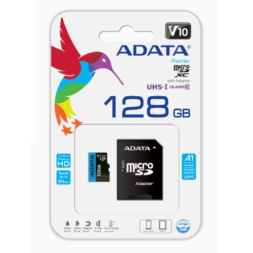ADATA Premier Class 10 UHS-I MicroSD Card with Adapter - 32GB to 512GB - Tech Syndicate