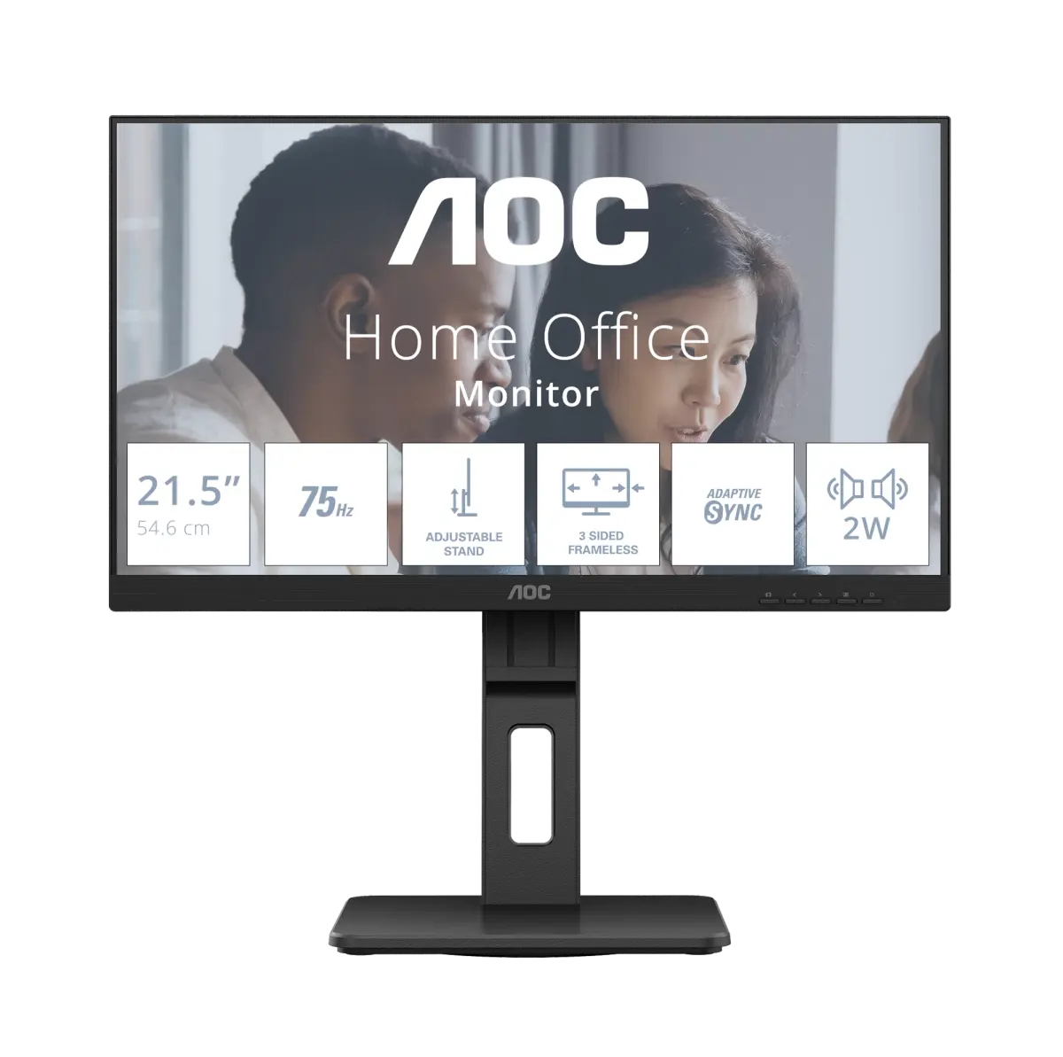 AOC 22E2UMF 22" Full HD VA Monitor - 75Hz, HDR, USB Hub - Tech Syndicate