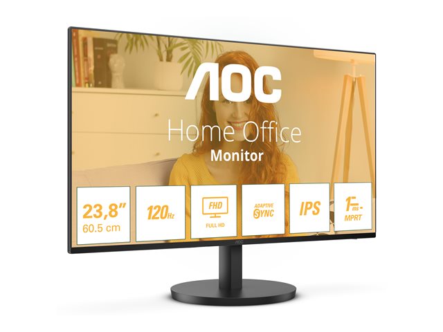 AOC 24B3HA2 24" Full HD IPS Monitor 100Hz 1ms Speakers - Tech Syndicate