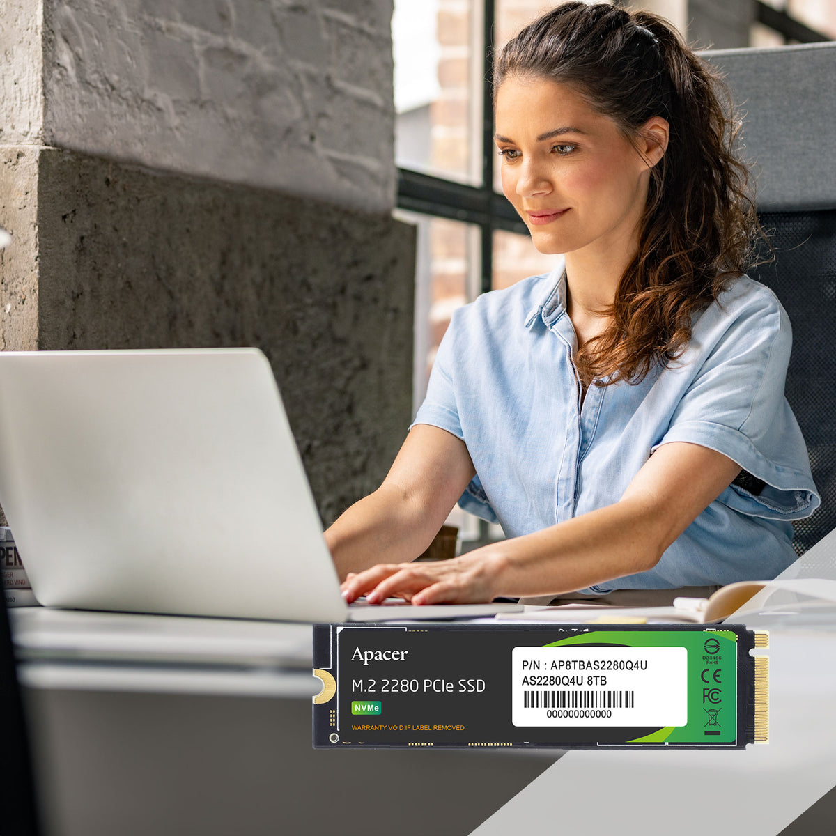 Apacer AS2280Q4U 1TB M.2 PCIe Gen4 x4 NVMe SSD