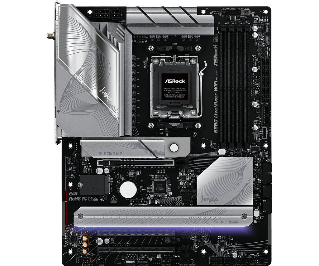 ASRock B850 LiveMixer WiFi AM5 ATX Motherboard - Wi-Fi 7