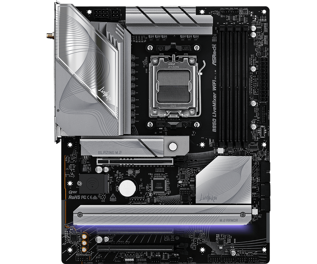 ASRock B850 LiveMixer WiFi AM5 ATX Motherboard - Wi-Fi 7