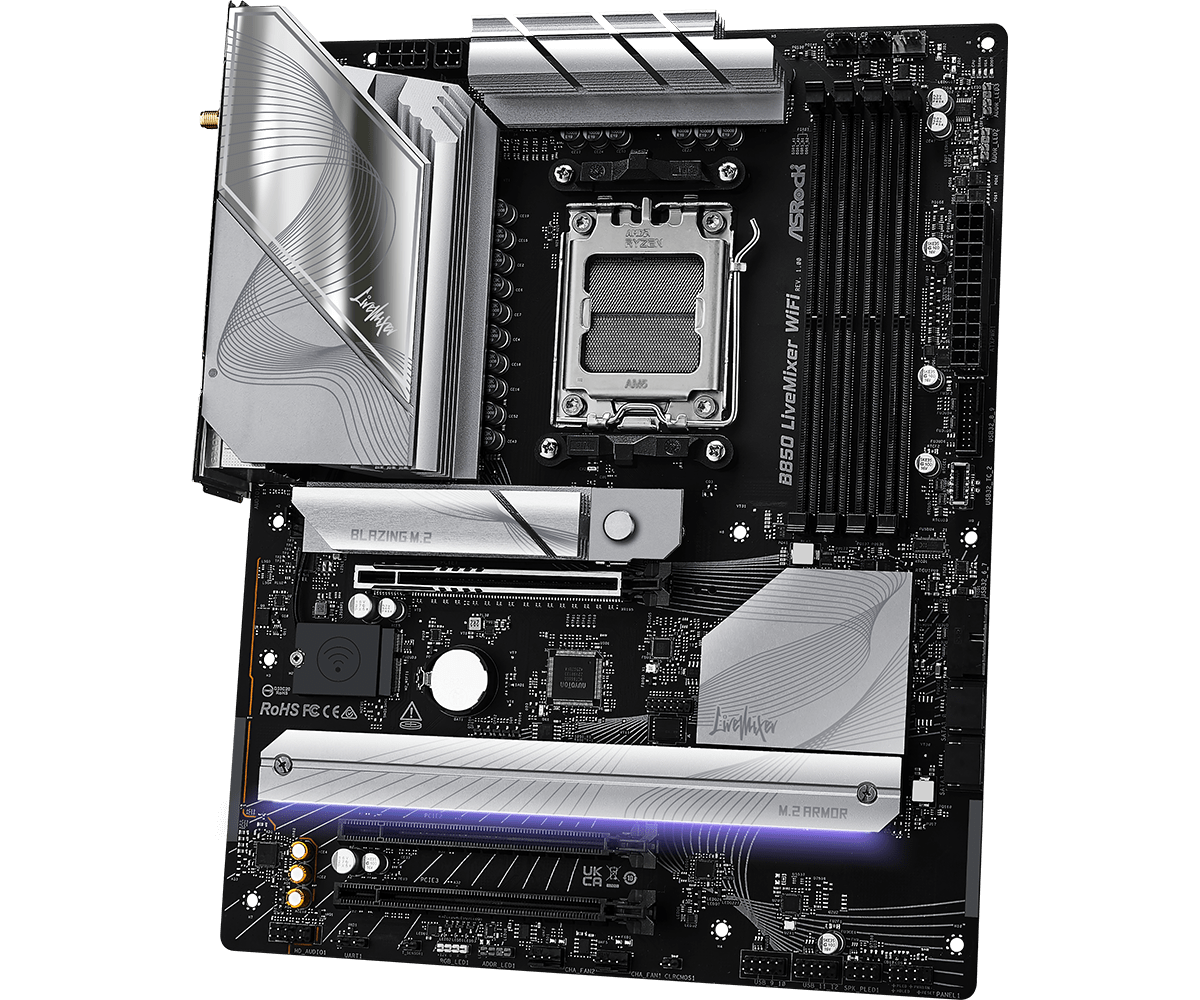 ASRock B850 LiveMixer WiFi AM5 ATX Motherboard - Wi-Fi 7