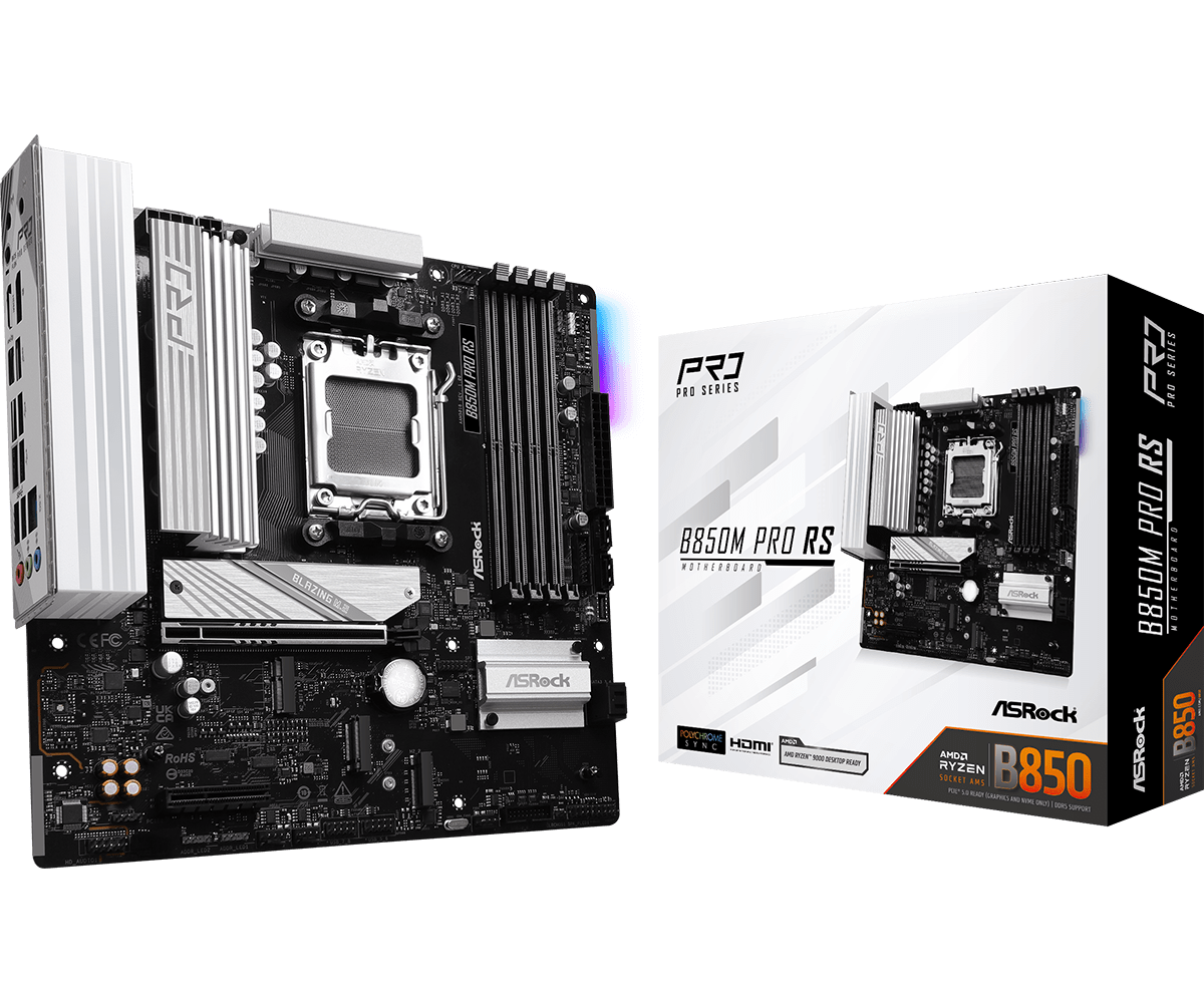 ASRock B850M Pro RS AM5 Micro-ATX Motherboard DDR5 PCIe 5.0