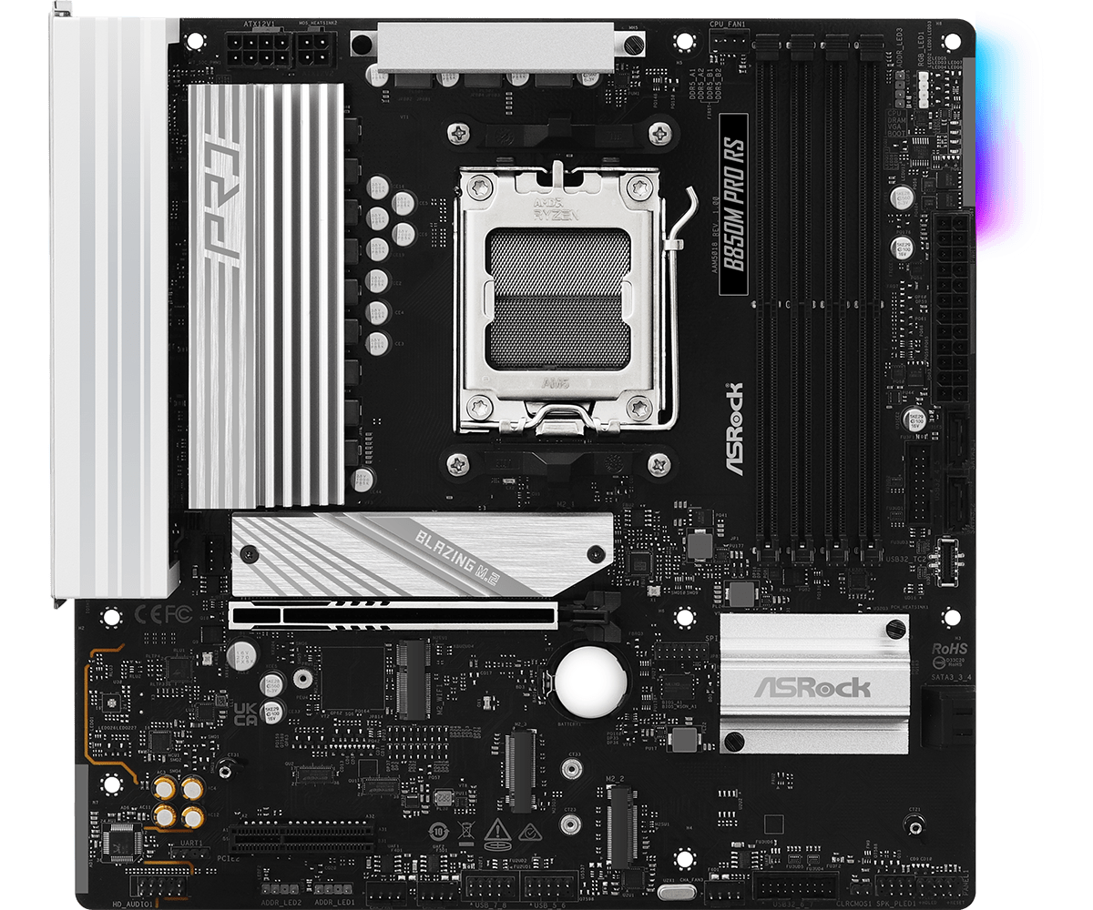 ASRock B850M Pro RS AM5 Micro-ATX Motherboard DDR5 PCIe 5.0