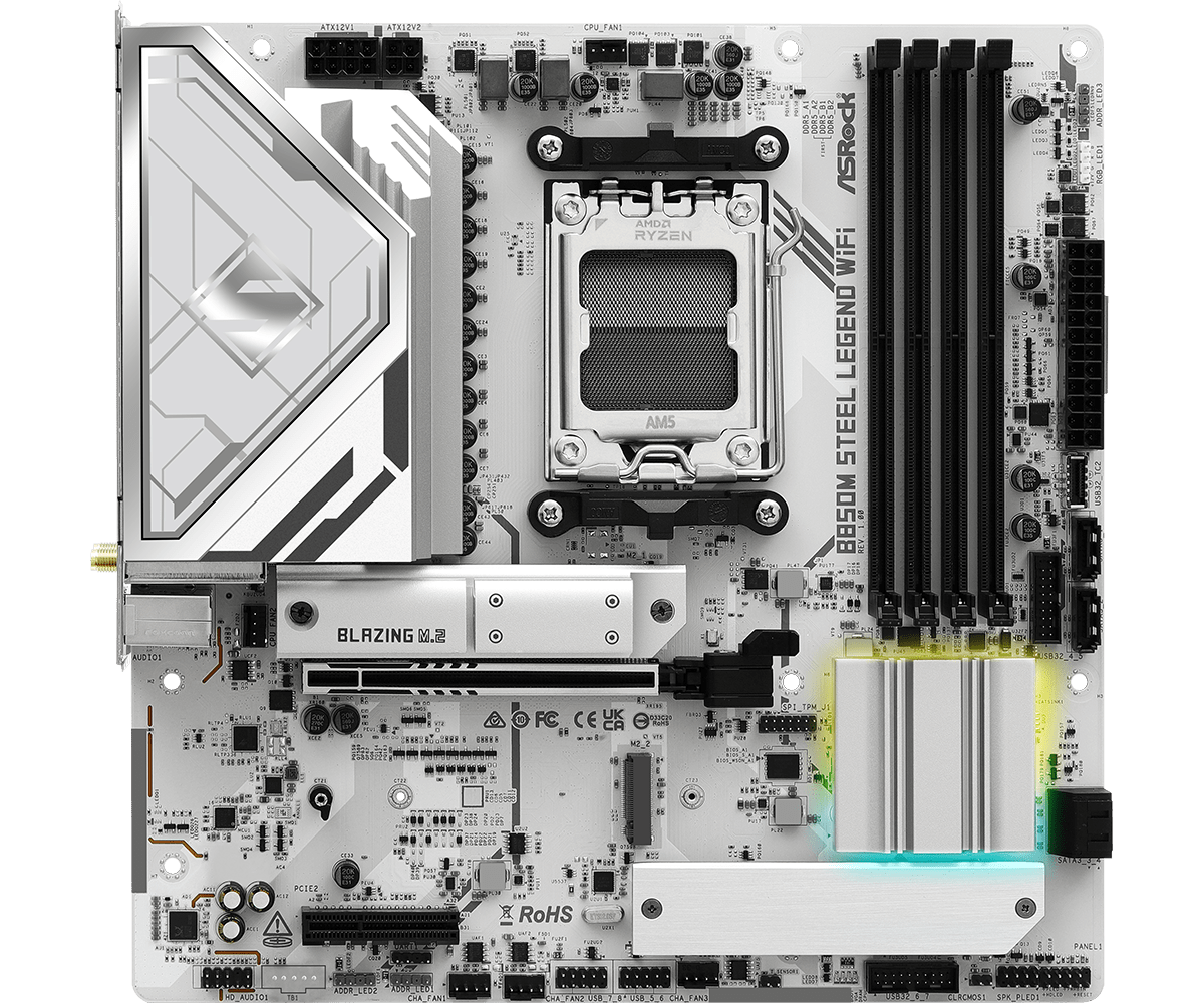 ASRock B850M Steel Legend WiFi AM5 Micro-ATX Motherboard