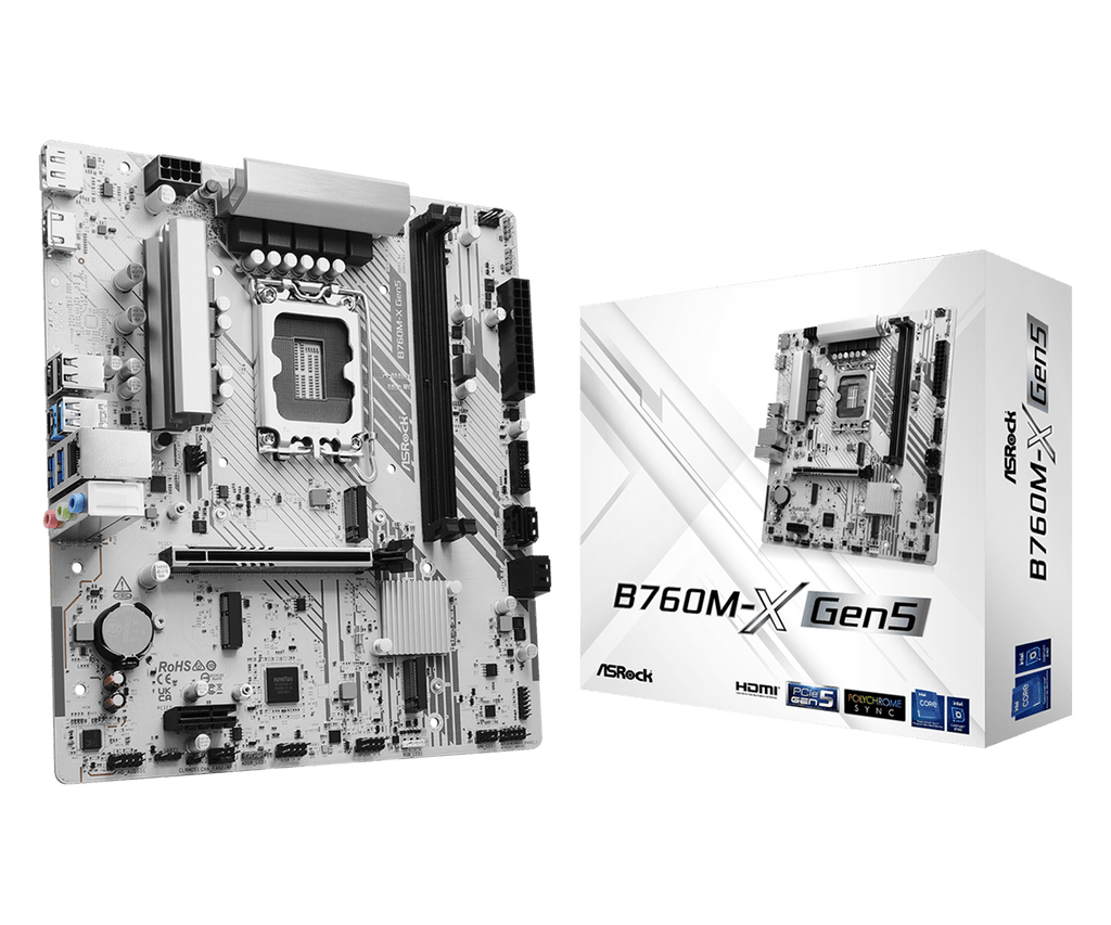 ASRock B760M-X Gen5 Micro-ATX Motherboard LGA1700 DDR5