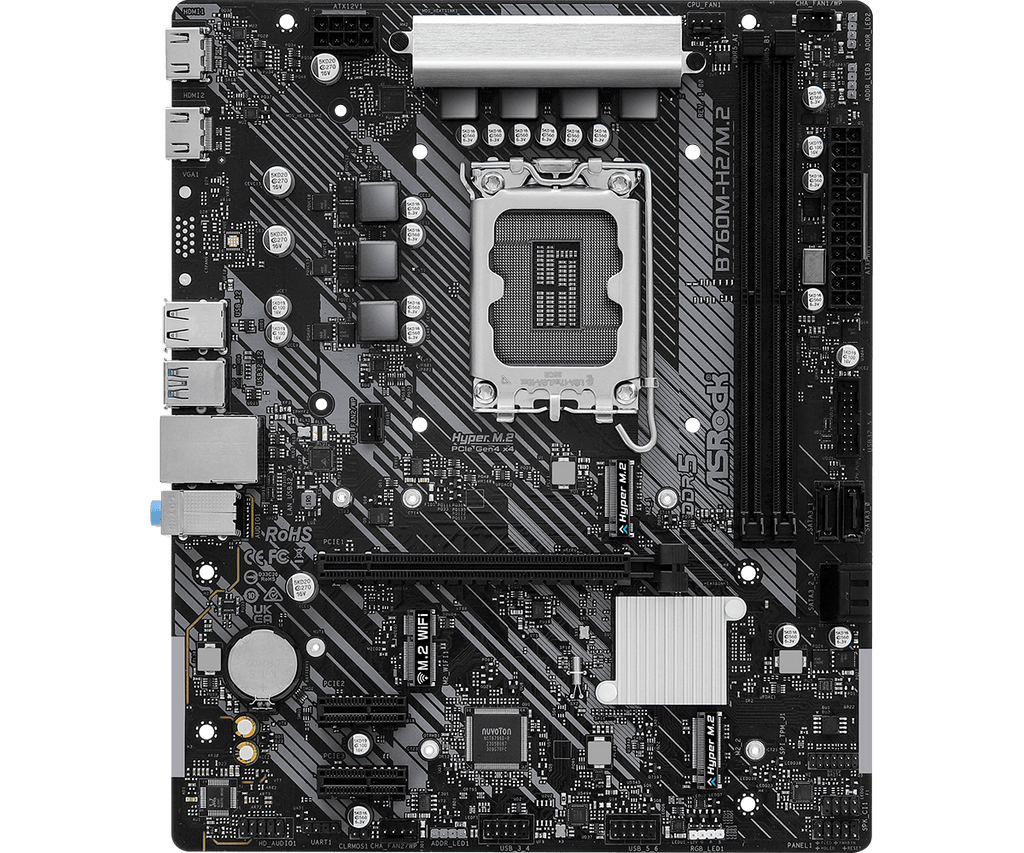 ASRock B760M-H2/M.2 Intel LGA1700 Micro ATX DDR5 Motherboard