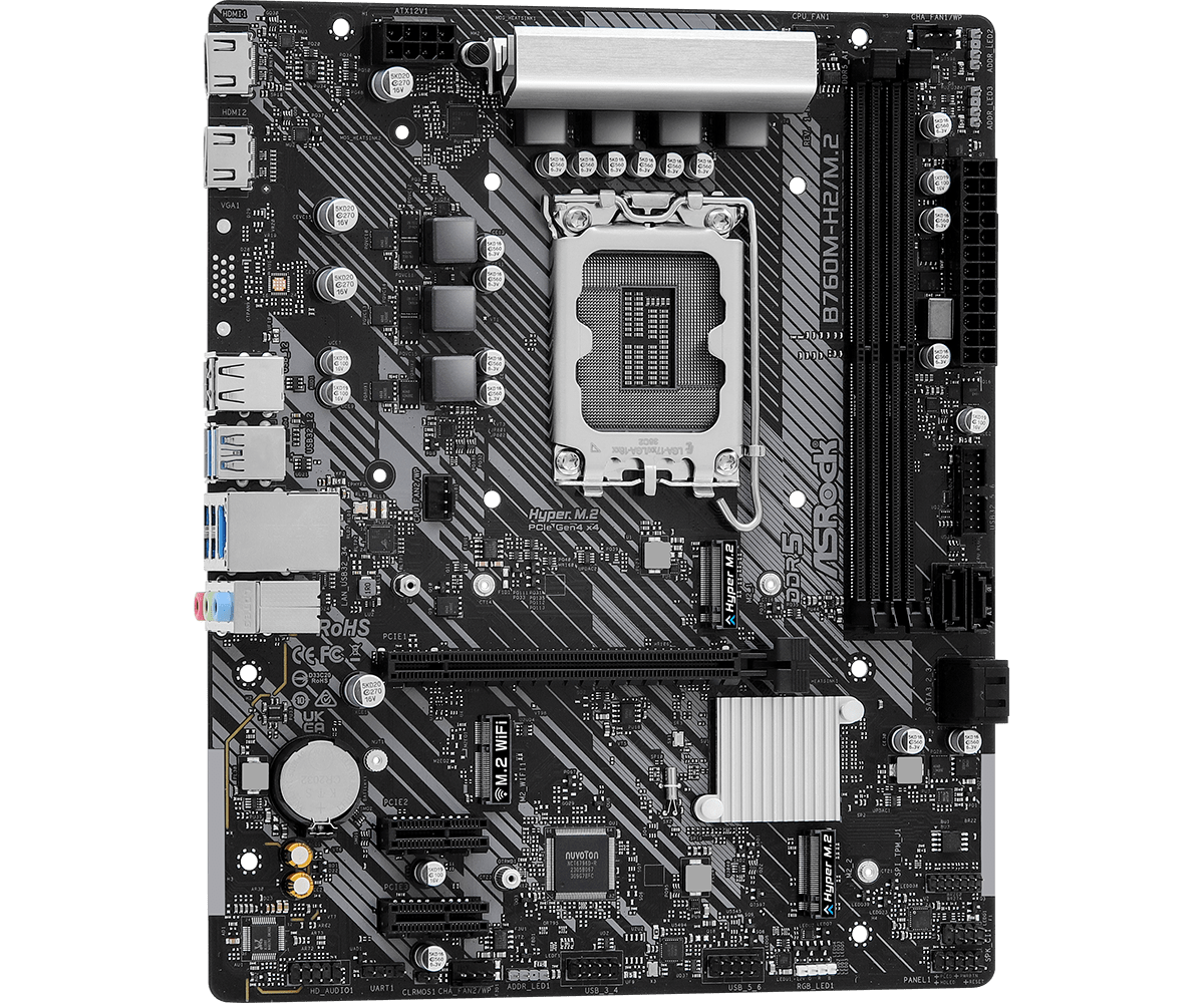 ASRock B760M-H2/M.2 Intel LGA1700 Micro ATX DDR5 Motherboard