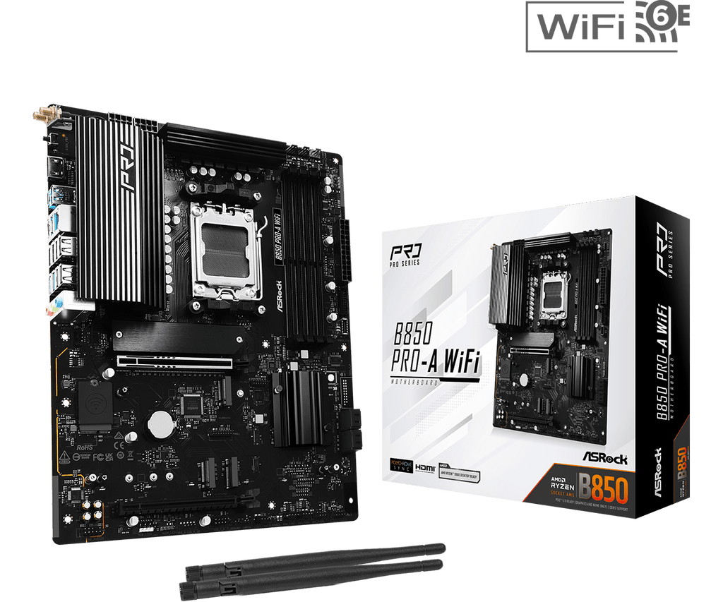 ASRock B850 Pro-A WiFi AM5 ATX Motherboard DDR5 Wi-Fi 6E