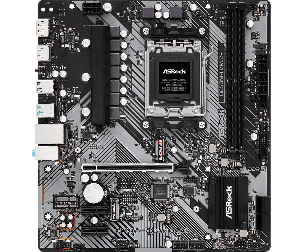 ASRock B650M-H/M.2+ AM5 Micro-ATX Motherboard DDR5