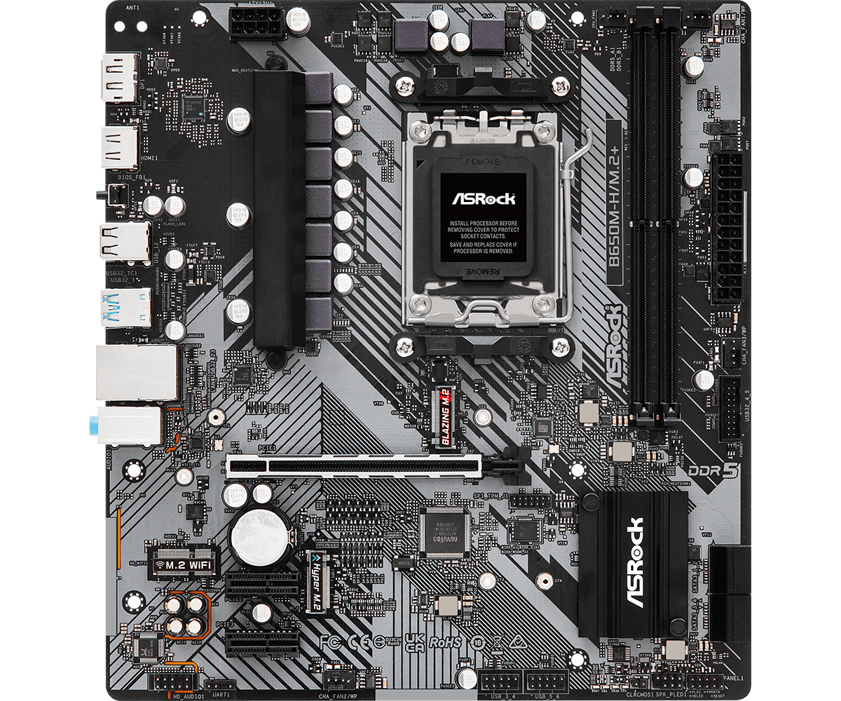 ASRock B650M-H/M.2+ AM5 Micro-ATX Motherboard DDR5