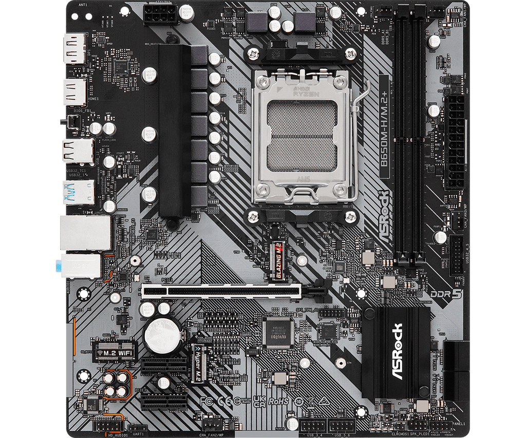 ASRock B650M-H/M.2+ AM5 Micro-ATX Motherboard DDR5