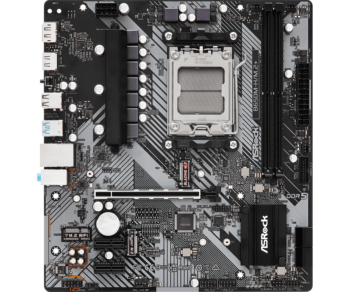 ASRock B650M-H/M.2+ AM5 Micro-ATX Motherboard DDR5