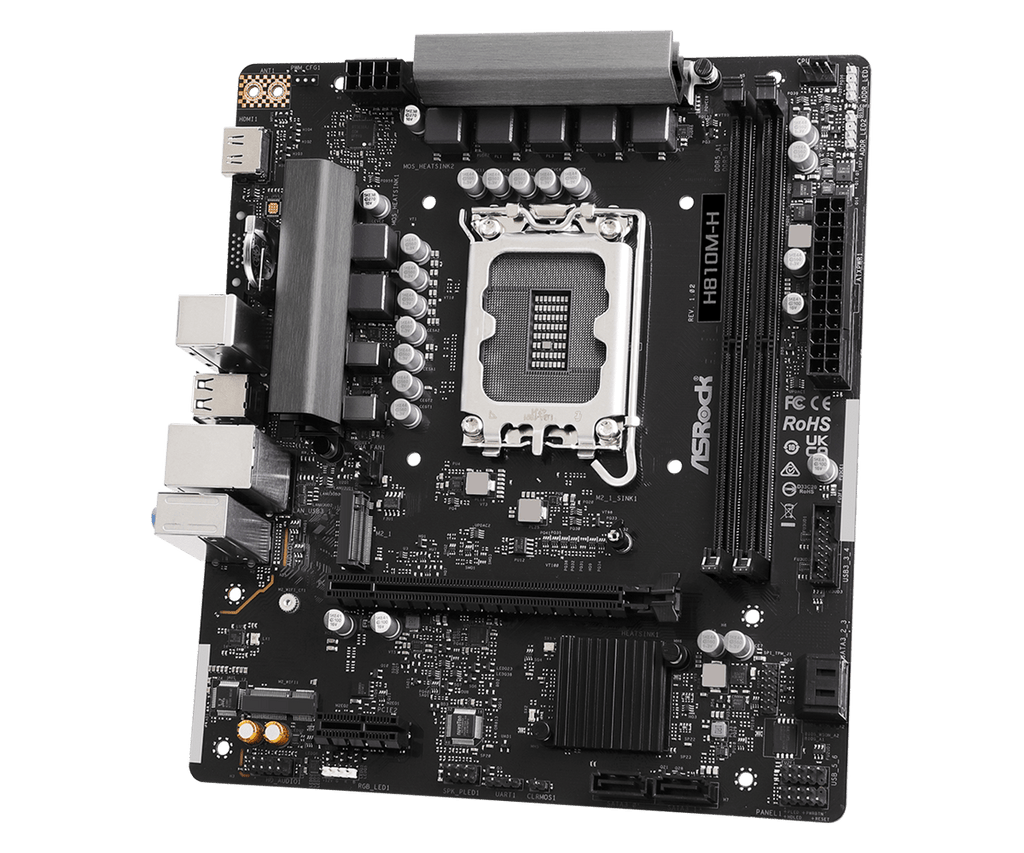 ASRock H810M-H LGA1851 Micro-ATX Motherboard - DDR5, PCIe 4.0