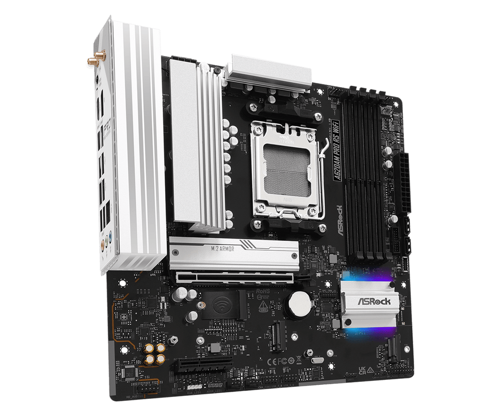 ASRock A620AM Pro RS WiFi AM5 Micro-ATX Motherboard DDR5